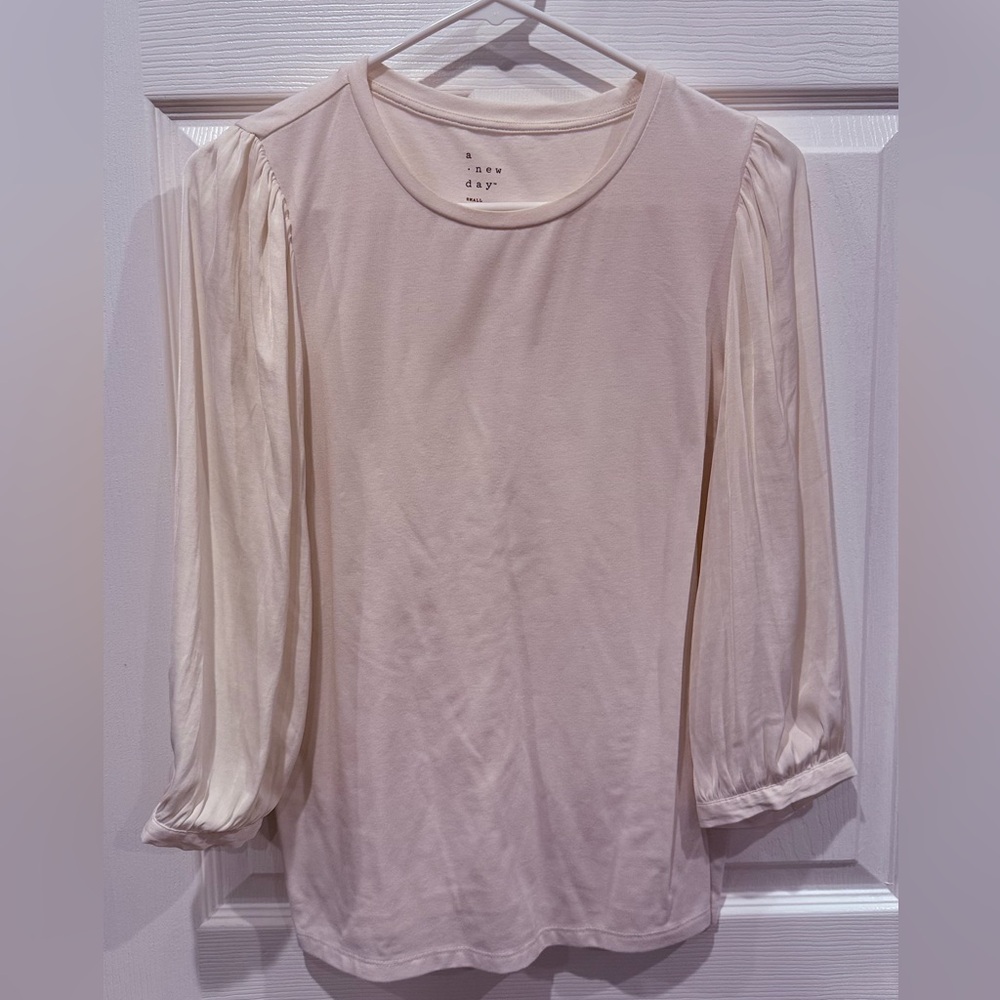 A New Day Women's Cream Long Sleeve Top
